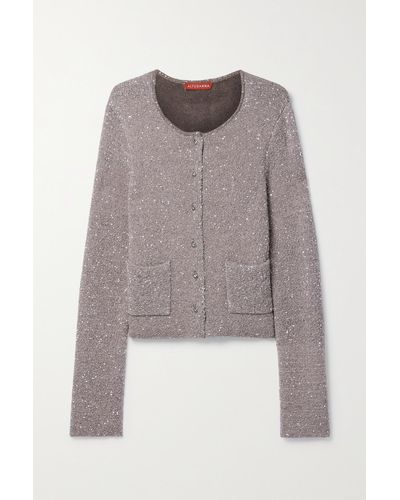 Altuzarra Welles Cardigan Aus Strick Mit Pailletten - Mettallic