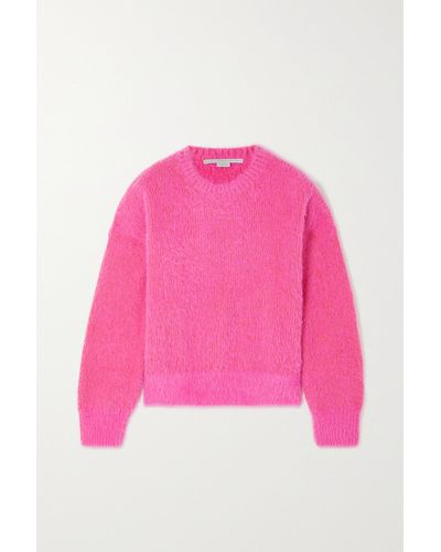 Stella McCartney + Net Sustain Pullover Aus Gebürstetem Strick - Pink