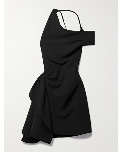 Maticevski Mini-robe Asymétrique En Crêpe À Découpe Et À Drapé Dossier - Noir