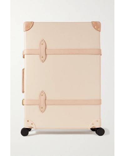 Globe-Trotter Centenary Large Check-in Leather-trimmed Suitcase - Natural