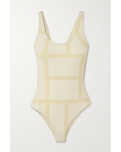 Totême Monogram Printed Recycled Swimsuit - White