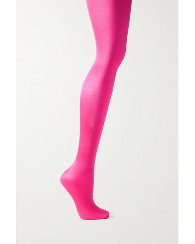 Wolford Satin De Luxe 100 Denier Tights - Pink