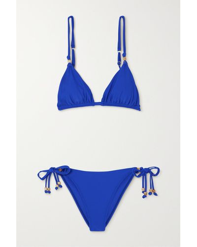 Faithfull The Brand El Bajio & Dua Triangel-bikini Aus Stretch-econyl® - Blau