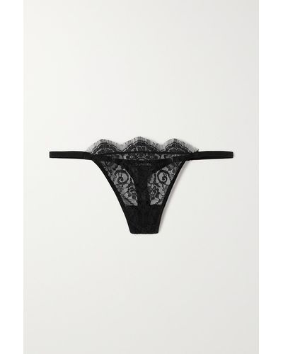 I.D Sarrieri + Net Sustain A Night In Marrakech Stretch-lace Thong - Black
