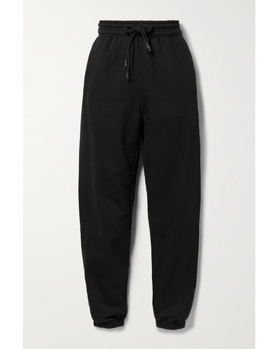 adidas By Stella McCartney Printed Organic Cotton-jersey Track Pants - Black