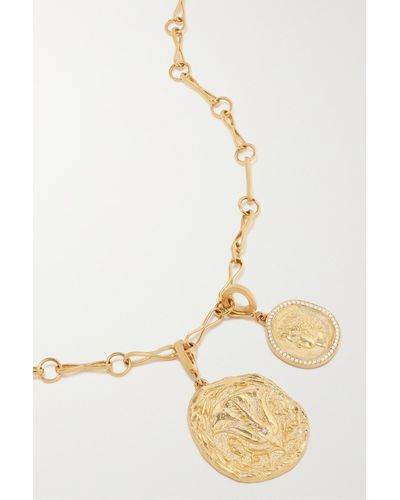 Azlee 18-karat Gold Diamond Necklace - Metallic