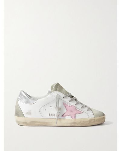 Golden Goose Superstar Leather & Suede Trainer - White