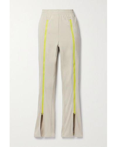 adidas By Stella McCartney Truecasuals Zip-detailed Recycled-jersey Flared Track Pants - White