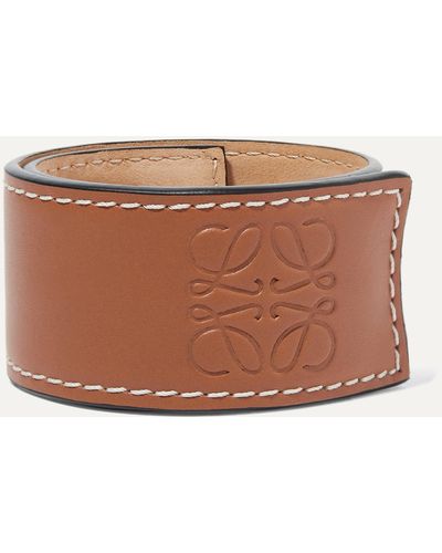Loewe Embossed Leather Bracelet - Brown
