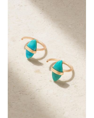 Melissa Joy Manning 14-karat Recycled Gold Turquoise Earrings - Blue