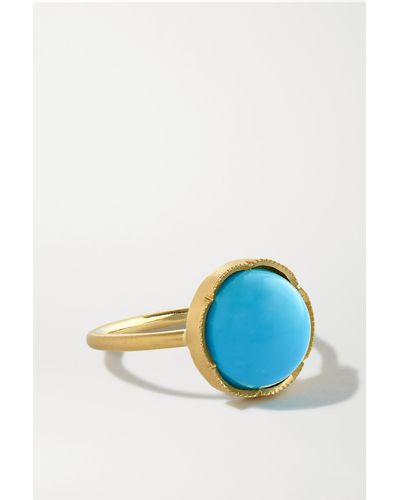 Irene Neuwirth Classic 18-karat Gold Turquoise Ring - Metallic