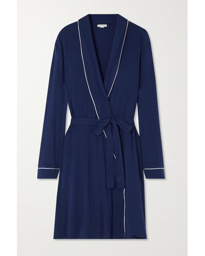 Eberjey Gisele Belted Stretch-modal Jersey Robe - Blue