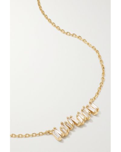 Suzanne Kalan 18-karat Gold Diamond Necklace - Natural