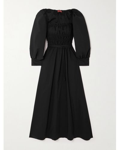 Altuzarra Andrea Ruched Cotton-blend Midi Dress And Bolero Set - Black