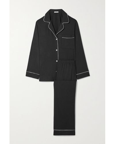 Eberjey Gisele Stretch-modal Pajama Set - Black