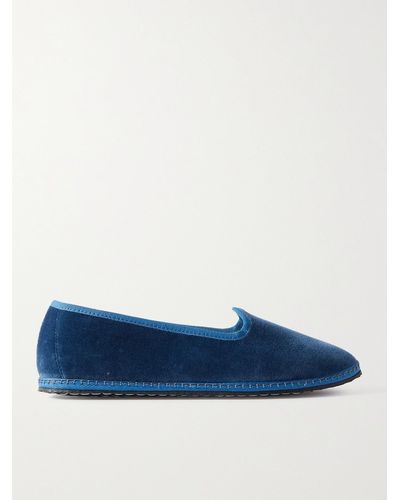 Vibi Venezia Flache Schuhe Aus Samt - Blau