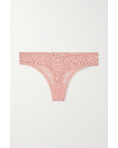 Eres Frivole Stretch-lace Thong - Pink