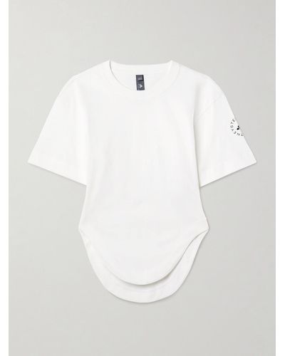 adidas By Stella McCartney T-Shirt aus Bio-Baumwolle mit Logo-Print - Weiß