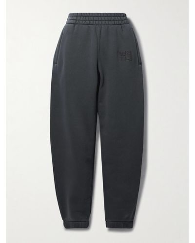 T By Alexander Wang Essential Cotton-blend Track Pants - Blue