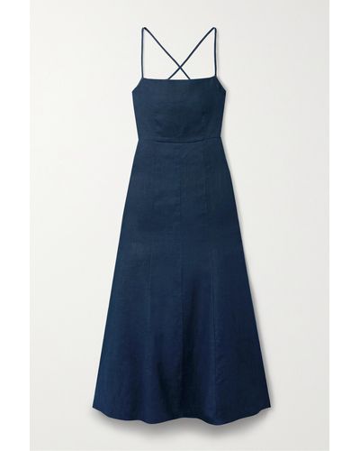 Mara Hoffman + Net Sustain Verona Hemp Midi Dress - Blue