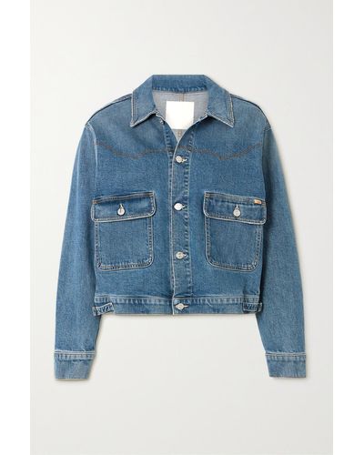 Mother The Rootin Tootin Stretch-denim Jacket - Blue