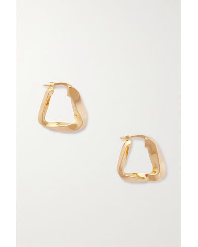 Bottega Veneta Small Gold-tone Hoop Earrings - Natural