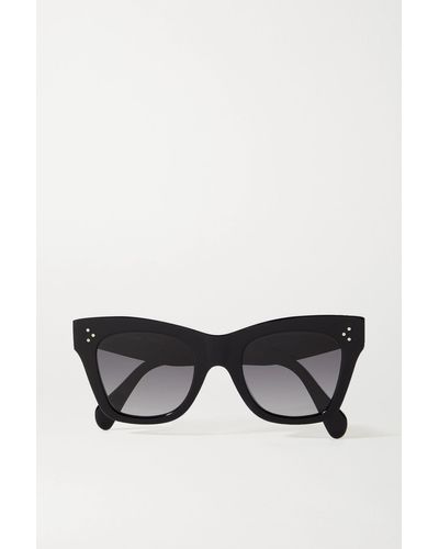 Celine Oversized Cat-eye Acetate Sunglasses - Black