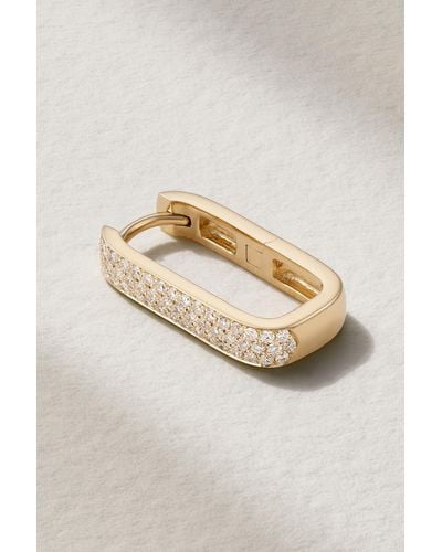 Jacquie Aiche Mini 14-karat Gold Diamond Single Hoop Earring - Metallic