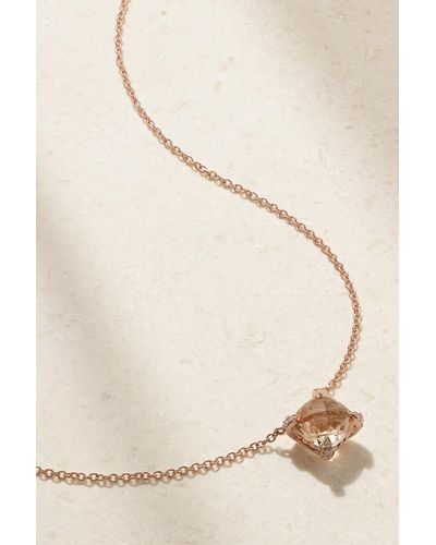 David Yurman Chatelaine 18-karat Rose Gold, Morganite And Diamond Necklace - Natural