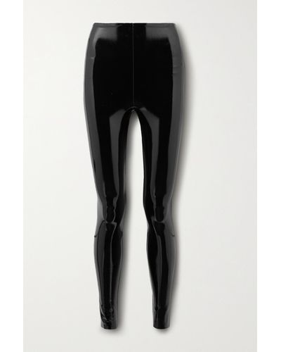 Commando Faux Patent-leather Leggings - Black