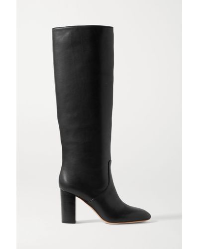 Loeffler Randall + Net Sustain Goldy Leather Knee Boots - Black