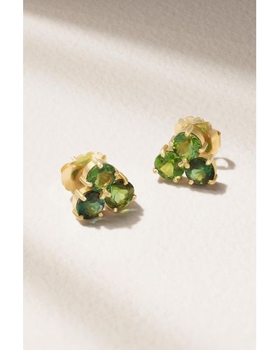 Irene Neuwirth Boucles D'oreilles En Or 18 Carats (750/1000) Et Tourmalines Gemmy Gem - Métallisé