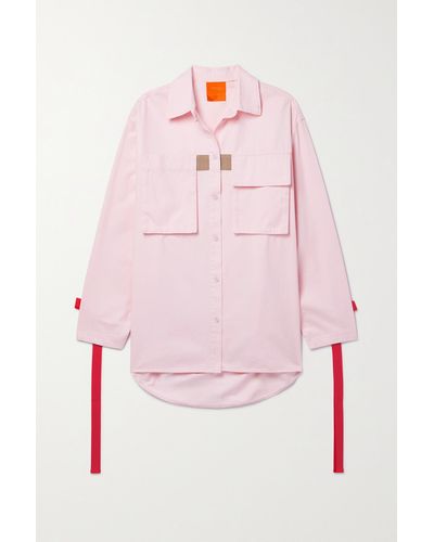 Barbour + Roksanda Zora Webbing-trimmed Cotton-twill Shirt - Pink