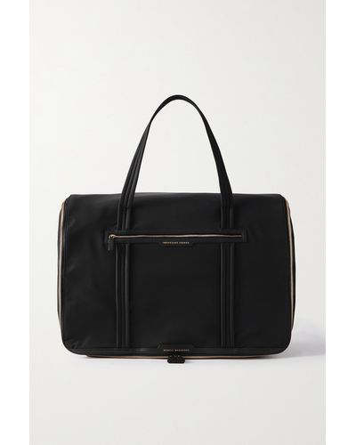 Anya Hindmarch + Net Sustain Mobile Wardrobe Leather-trimmed Econyl Travel Case - Black