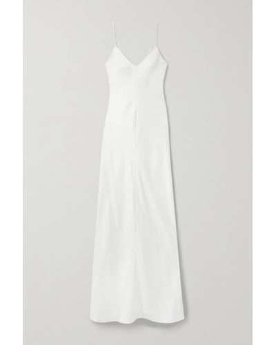 The Row Guinever Silk-satin Maxi Dress - White