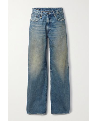 R13 D'arcy Boyfriend-jeans Mit Distressed-details - Blau