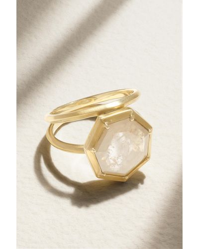 Sylva & Cie Heptagon 18-karat Gold Diamond Ring - Natural
