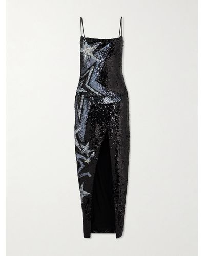 Balmain Sequined Tulle Gown - Black