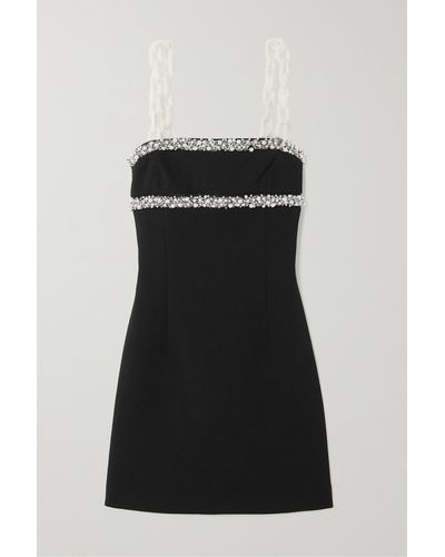 Rebecca Vallance Eva Embellished Stretch-cady Mini Dress - Black