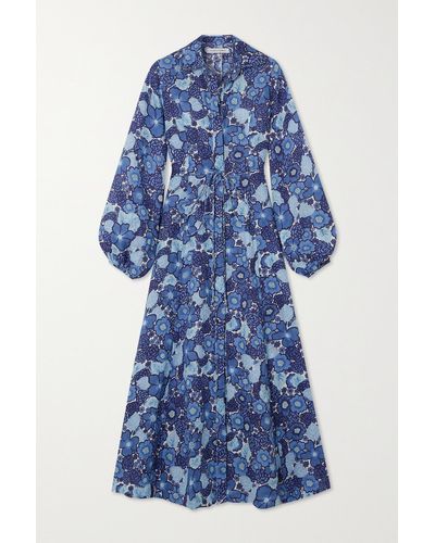 Faithfull The Brand + Net Sustain Los Cinco Floral-print Linen Maxi Dress - Blue