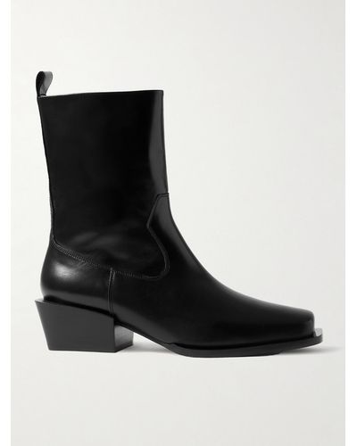 Aeyde Bill Leather Ankle Boots - Black