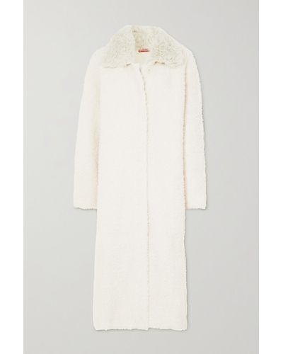 Altuzarra Zeus Shearling-trimmed Merino Wool-blend Coat - White