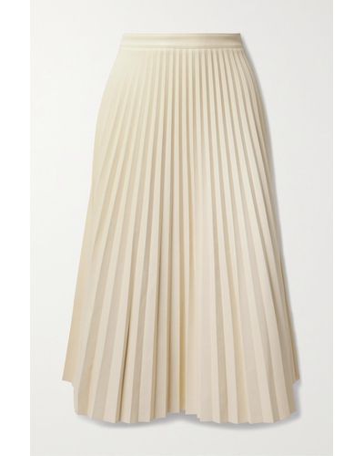 PROENZA SCHOULER WHITE LABEL Daphne Pleated Vegan Leather Midi Skirt - Natural