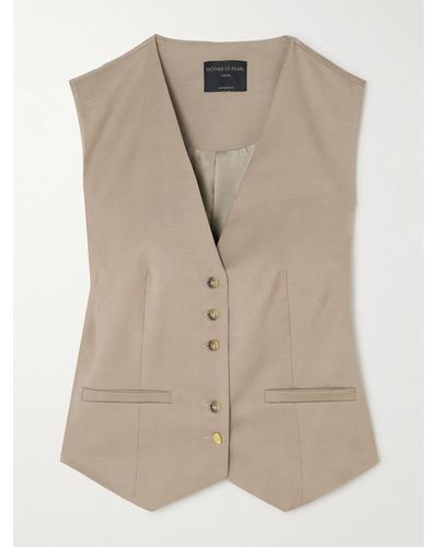 Mother Of Pearl + Net Sustain Alison Tm Lyocell-blend Twill Waistcoat - Natural