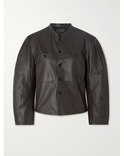 Lemaire Leather Jacket - Black