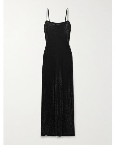 Alexander Wang Crystal-embellished Jersey Midi Dress - Black