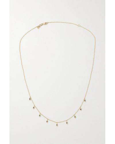 Sydney Evan Fringe 14-karat Gold Sapphire Necklace - White
