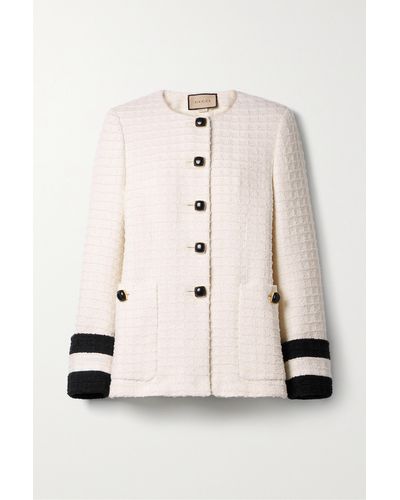 Gucci Tweed Jacket - Natural