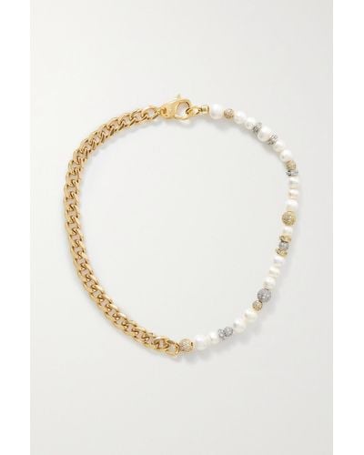 Joolz by Martha Calvo Liza Gold-plated, Pearl And Crystal Necklace - White