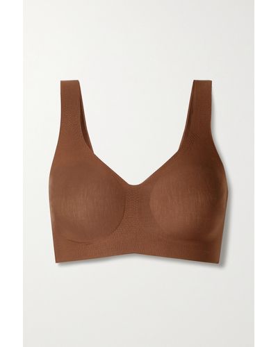 Commando Butter Stretch-micro Modal Bra - Brown